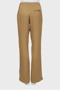 Straight-fit trousers with elastic