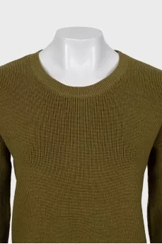 Wool sweater long at the back