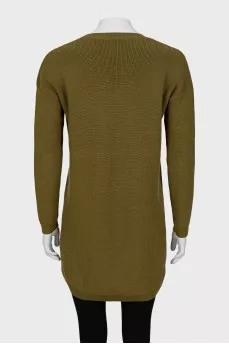 Wool sweater long at the back