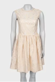 Beige dress with pattern