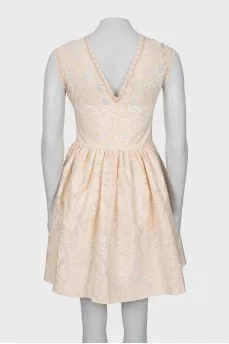 Beige dress with pattern