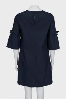 Cotton dress with rhinestones
