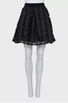 Fitted plaid skirt