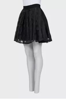 Fitted plaid skirt
