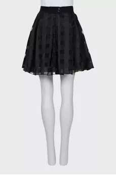 Fitted plaid skirt
