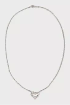 Platinum pendant with diamond heart