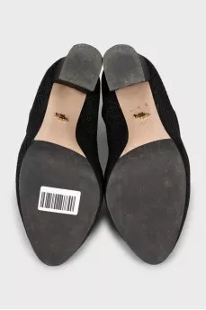 Textile ankle boots with lurex