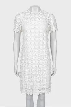 Translucent white dress with decor