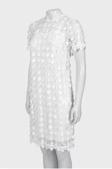 Translucent white dress with decor