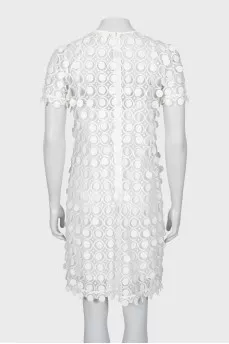 Translucent white dress with decor