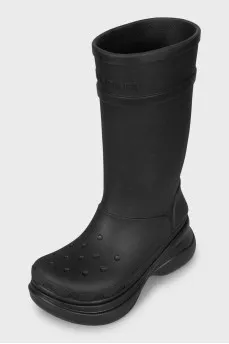 Rubber black boots