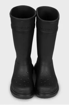 Rubber black boots