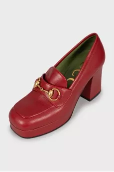 Red square toe shoes