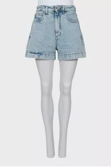 High waisted denim shorts