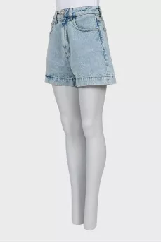 High waisted denim shorts