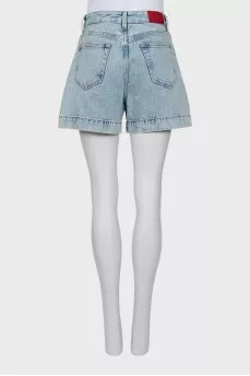 High waisted denim shorts