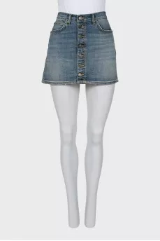 Denim mini skirt