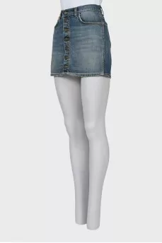 Denim mini skirt