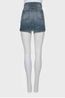 Denim mini skirt