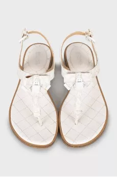 Sandals made of eco-leather in a signature print