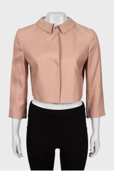 Silk jacket with collar
