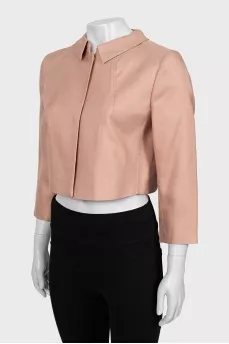 Silk jacket with collar