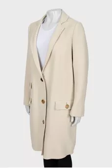 White wool coat