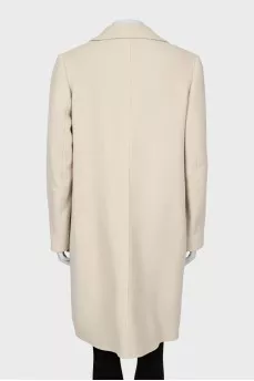 White wool coat