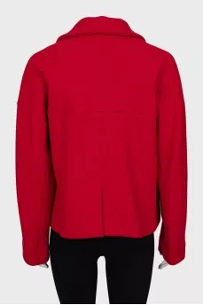 Cropped coat with buttons