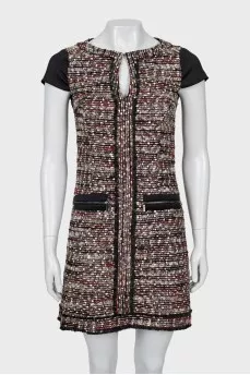 Short sleeve tweed dress