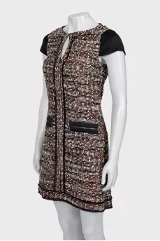 Short sleeve tweed dress