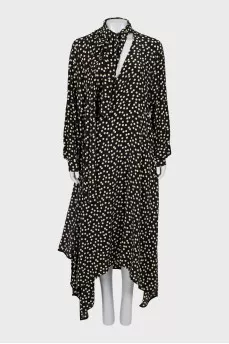 Polka dot dress decorated with bow