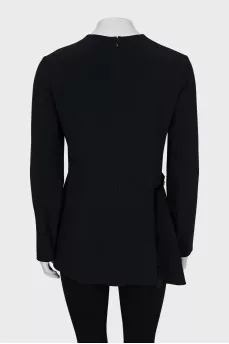 Fitted blouse with fringe