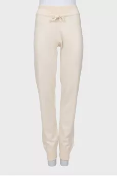 Cashmere trousers with elastic