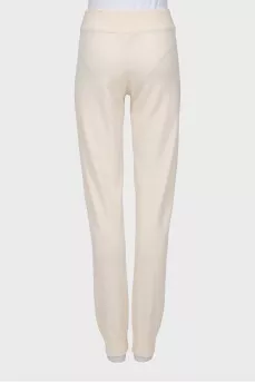 Cashmere trousers with elastic