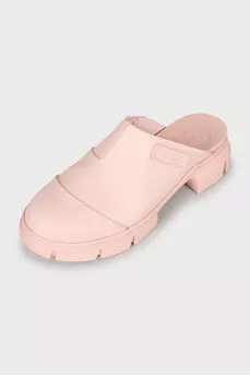 Pink rubber clogs
