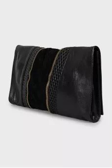 Клатч декорированный молнией