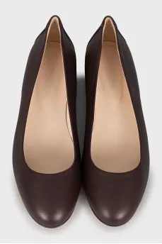 Purple leather ballet shoes