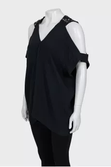 Off shoulder loose fit blouse