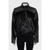 Shimmery oversized bomber jacket