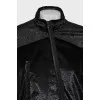 Shimmery oversized bomber jacket