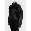 Shimmery oversized bomber jacket
