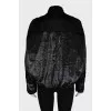 Shimmery oversized bomber jacket