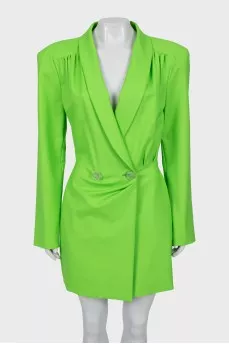 Light green dress with accent shoulders
