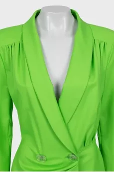 Light green dress with accent shoulders