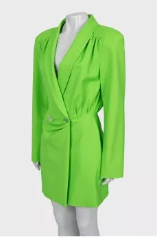 Light green dress with accent shoulders
