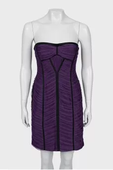 Bodycon dress with raised seams