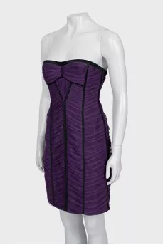 Bodycon dress with raised seams