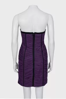 Bodycon dress with raised seams