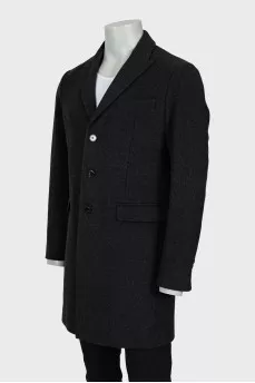 Men's gray straight coat